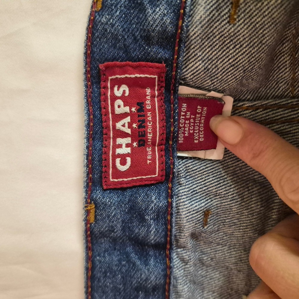 Chaps Denim Mens Classic Fit Blue Jeans 40x30 NWT Medium Wash 100% Cotton 9770SS - Picture 4 of 6